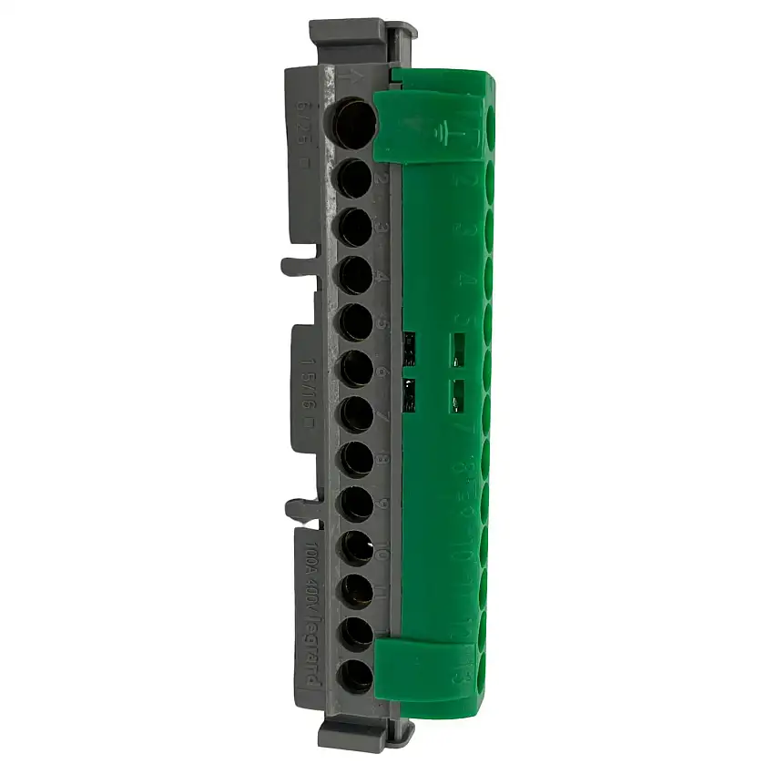 004834 Legrand bornier de terre isolé 12x16mm²+1x25mm²