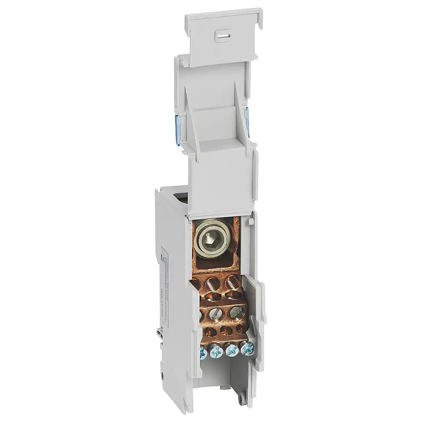004873 Legrand - Répartiteur unipolaire 250A - 1000V - 2 modules - 10 départs