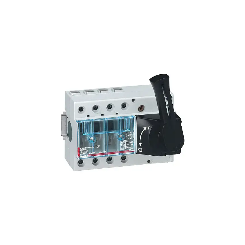 022515 Legrand - Interrupteur sectionneur modulaire 690V - 63A - 4P - poignée noire cadenassable - Vistop