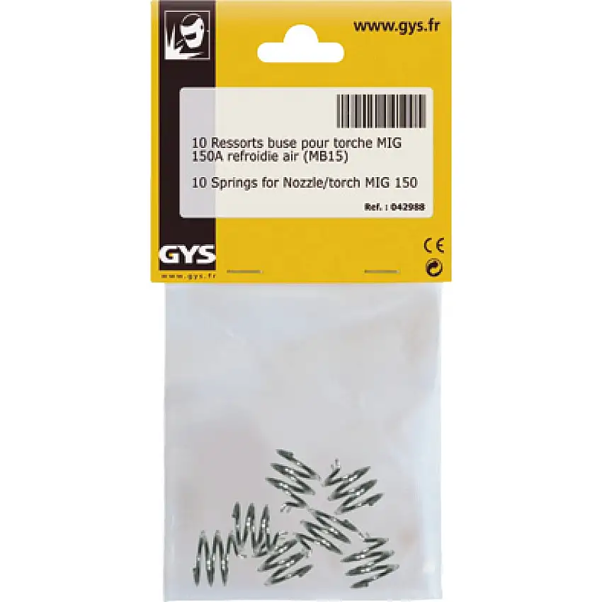 Gys - 10 ressorts buse pour torche 150 A (MB15) - 042988