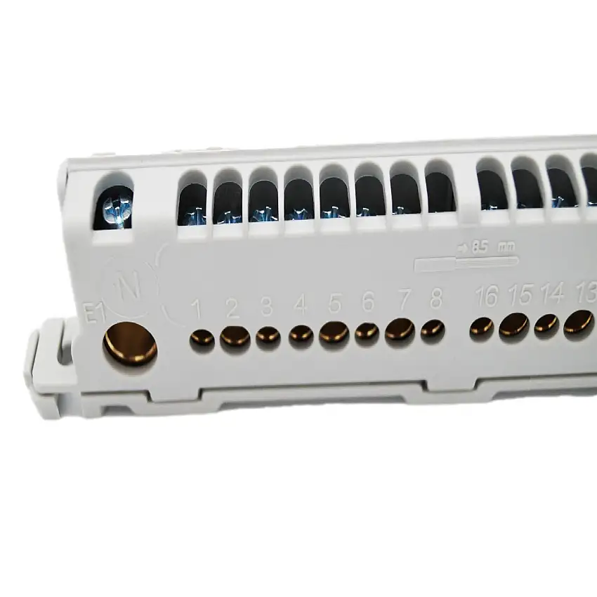 22001 IDE Barrette de terre pour coffret 8 modules 2x(8+1 connexions) IP65 - ECOLOGY - STAR