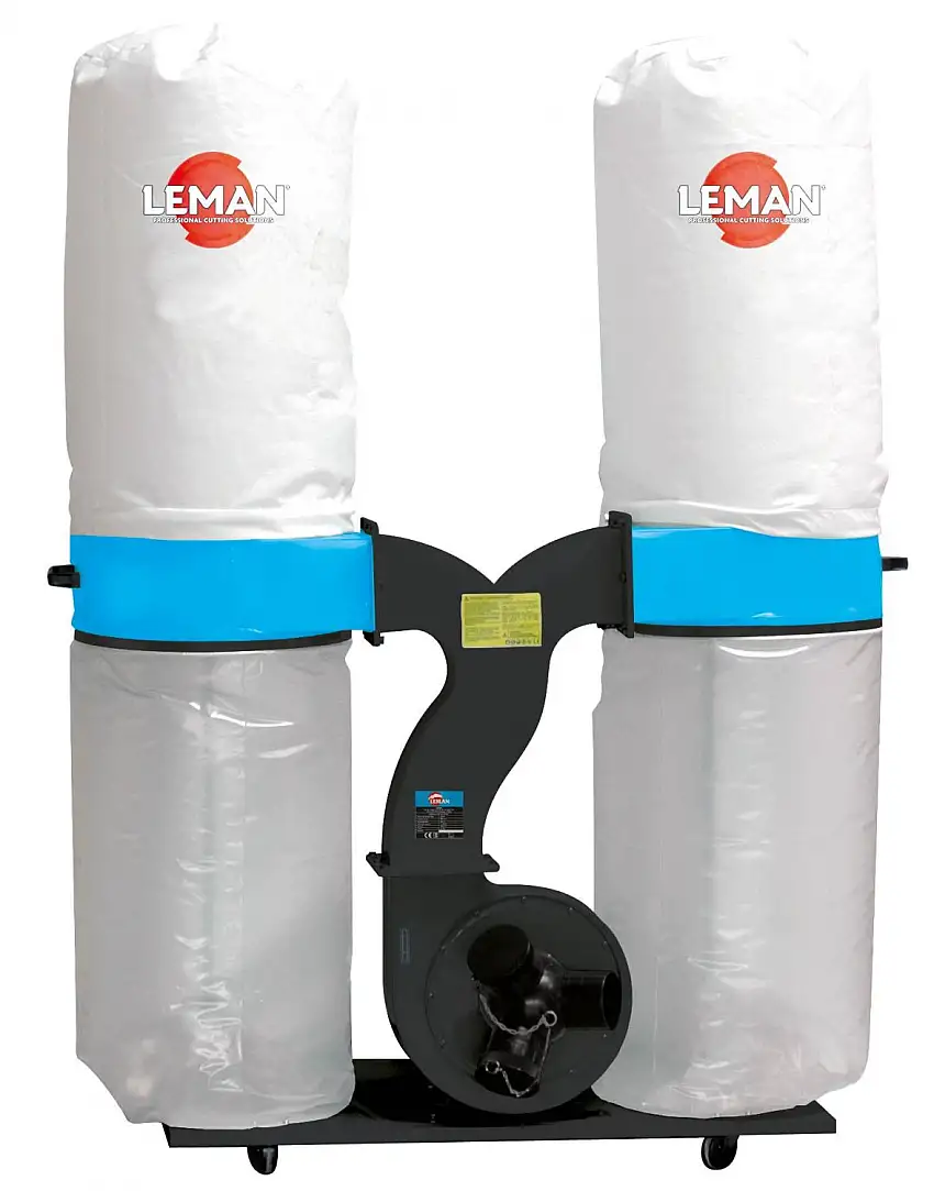 ASP302 Triphasé - Aspirateur à copeaux d'atelier 300L (2 x 150L) - 2200W - 3 CV - 2950 t/min - 2864 m3/h