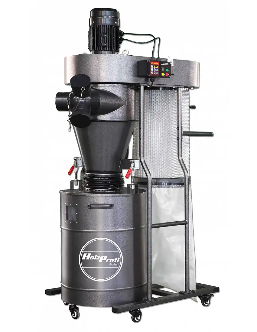 AC150 - Système d'Aspiration Cyclone Double Filtration 150L / 1350 m3 / heure - 230 V / 1500 W (2CV)