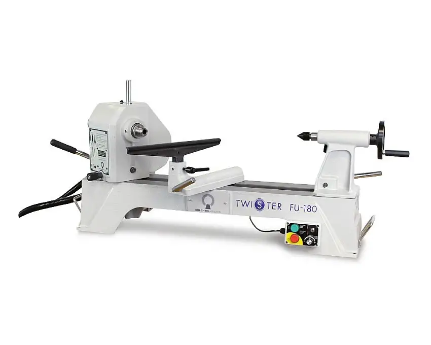 TWISTER FU-180 TV - Tour à Bois d'établi 560 mm avec tête pivotante et variateur de fréquence