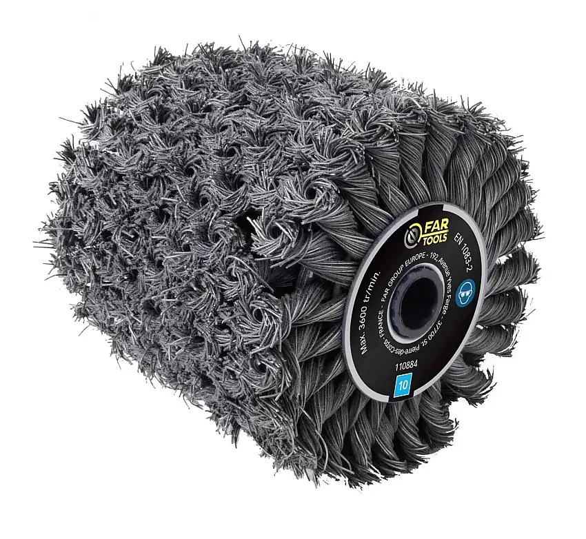 FARTOOLS - Brosse à fibres métal torsadées - Diamètre 120 mm