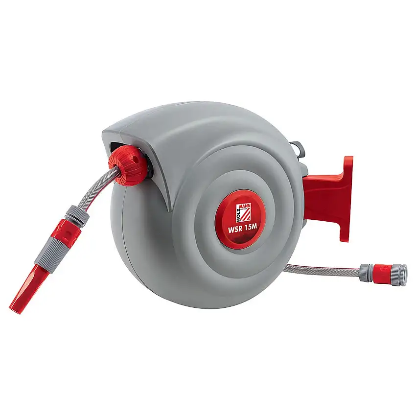 WSR15M - Dévidoir enrouleur mural arrosage 15 M tuyau PVC