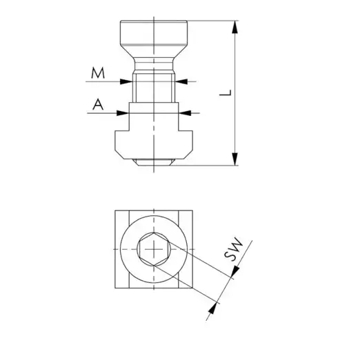 AMF Kit de fixation 7600BF-30 M16x20