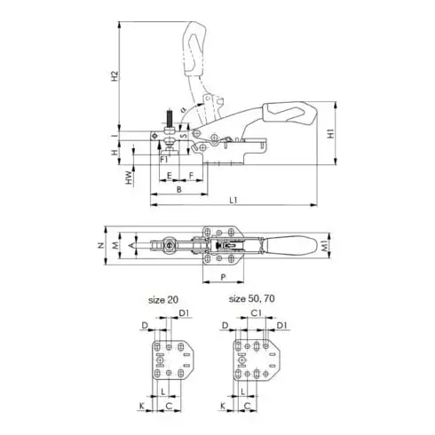 AMF Kit de fixation 7600BF-43 M16x18