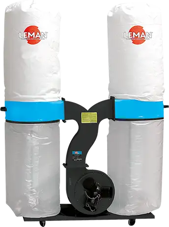 ASP302 Monophasé Aspirateur à copeaux d'atelier 300L (2 x 150L) - 2200W - 3 CV - 2950 t/min - 2864 m3/h