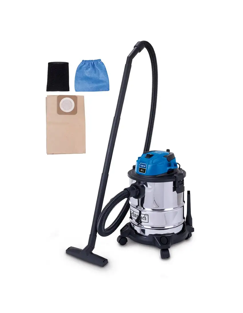Aspirateur eau et poussiere inox 1200W 20L Scheppach nts20