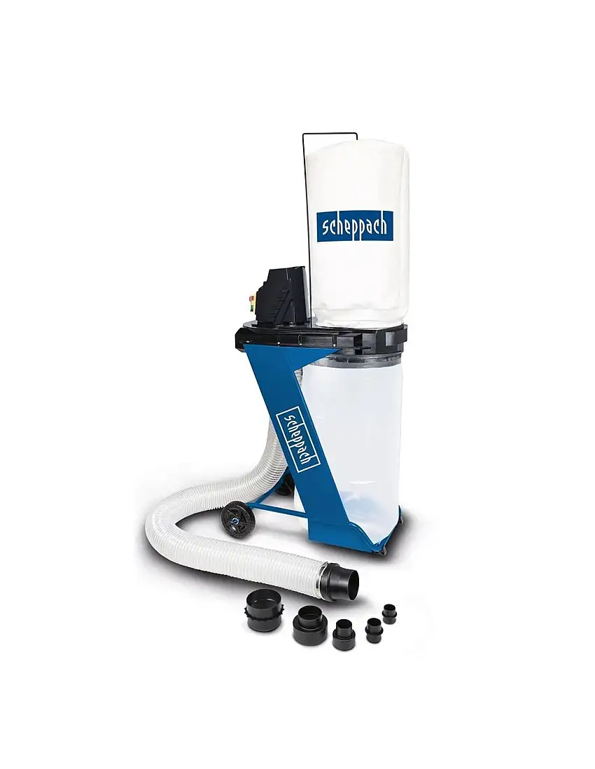 Aspirateur poussière extracteur copeaux bois collecteur sciure Scheppach dc500