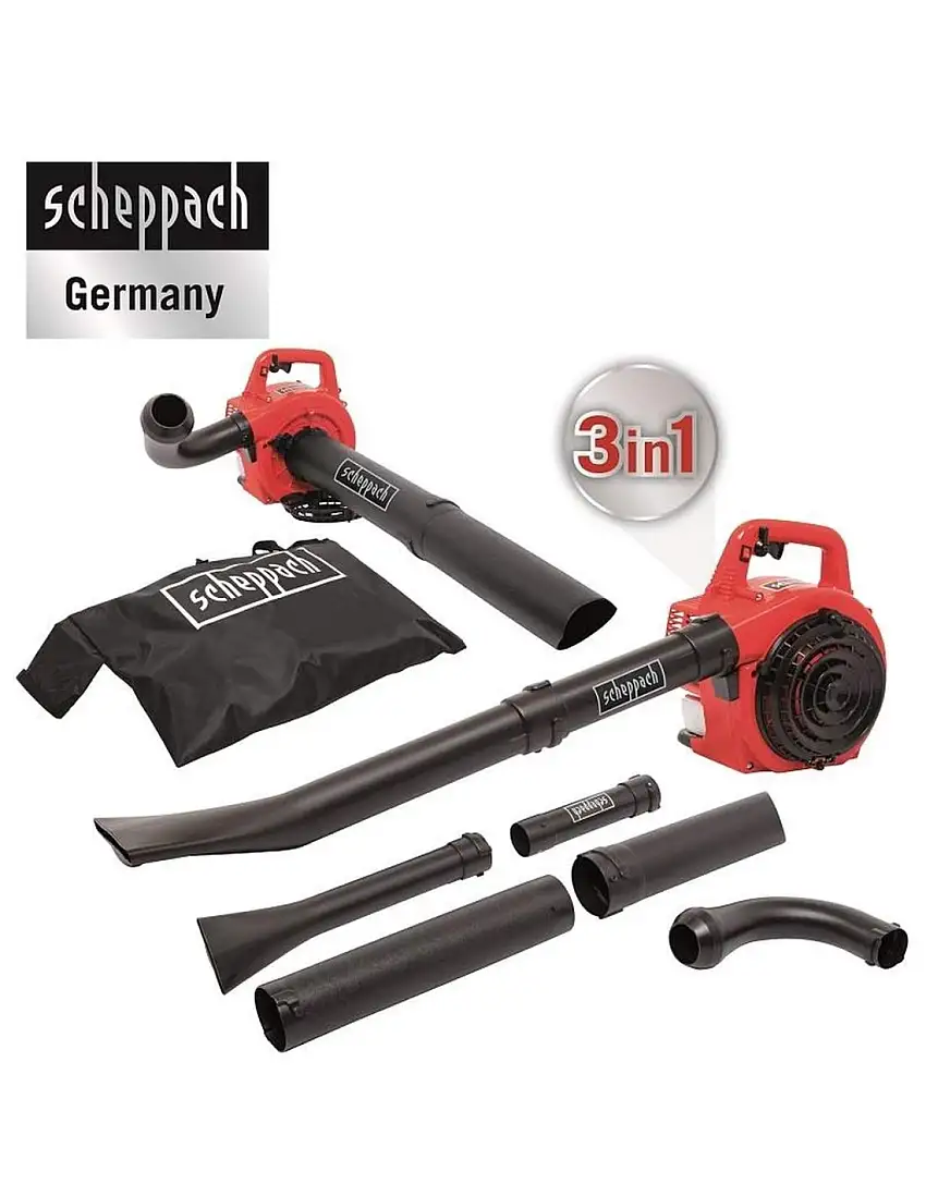 Aspirateur soffleur broyeur moteur à essence 700w Scheppach lbh2600p