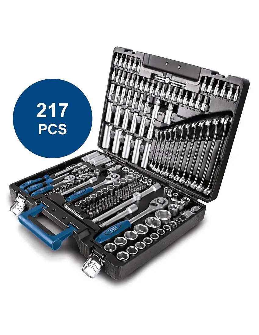 Atelier mobile valise mallette de travail avec outils 217 pcs Scheppach tb217