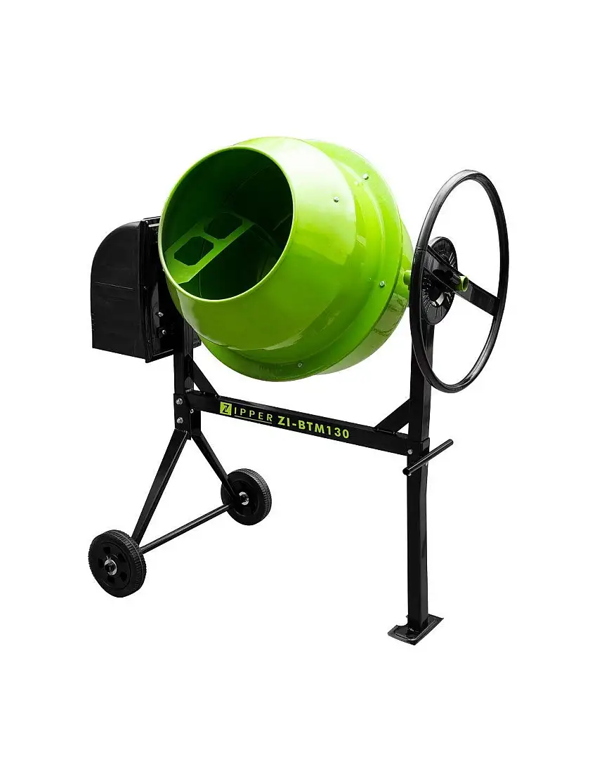 Betonniere electrique 130lt 550w portable beton mortier Zipper zi-btm130