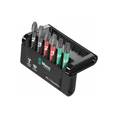 Coffret de 6 embouts Bit-Check 6 Impaktor 1 SB WERA