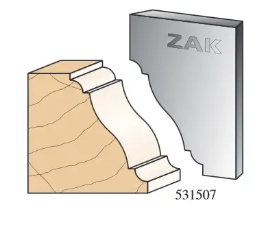 ZAK - Jeu de 2 fers N°531507 - Série 531 Moulure de base