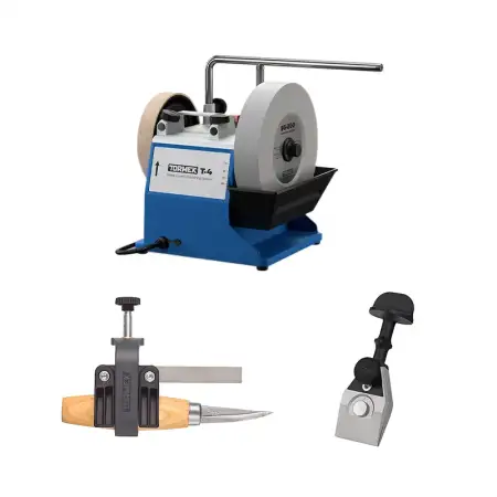 Affûteuse T4 + Dispositif pour mini-couteaux SVM-00 + Dispositif pour couteau avec centrage KJ-45 TORMEK