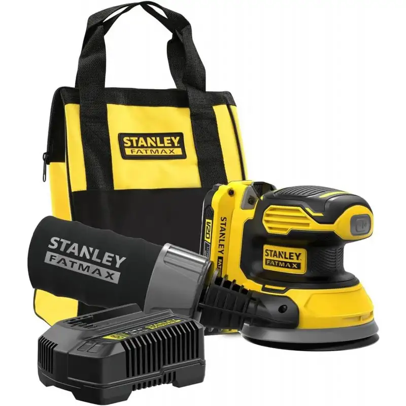 Stanley SFMCW220D1S FatMax V20 Ponceuse excentrique sans fil 125mm (18V/1x2,0Ah), dans sac