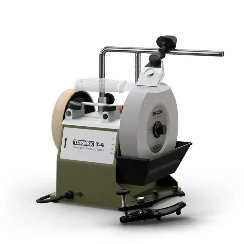 T-4 Bushcraft - Meule d’origine Tormek ø200×40 mm Monophasé industriel, 120 W (puissance absorbée) 230 V, 50 Hz