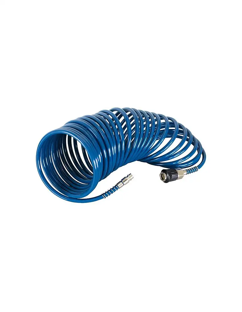 Tuyau spirale aire 10 m raccorde robinet rapide fixation cee Scheppach