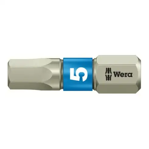 Wera Embout inox 1/4" DIN 3126 C6,3 Hexagone intérieur 5x25mm