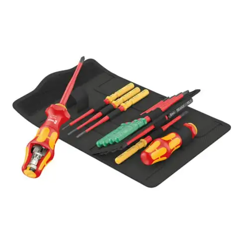 Wera Set de tournevis avec lames interchangeables, Kraftform Kompakt Turbo i 1 Tool Finder, 16 pièces