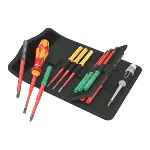 Wera VDE Lames interchangeables avec porte-lame, Kraftform Kompakt VDE 16 extra slim 1 Tool Finder, 16 pièces