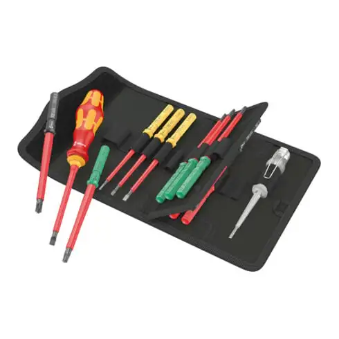 Wera VDE Lames interchangeables avec porte-lame, Kraftform Kompakt VDE 16 Universal 1 Tool Finder, 16 pièces