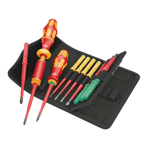 Wera VDE Set de tournevis dynamométriques, Kraftform Kompakt VDE 16 Couple 1,2-3,0 Nm extra fin 1 Tool Finder, 16 pièces